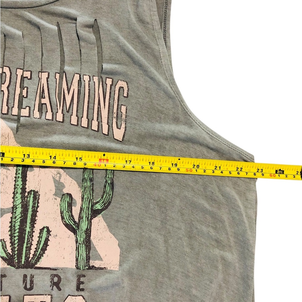 Homegirl Society Plus Size Boho Gray Distressed Desert Dreaming Top Size 2X NWT - Picture 8 of 8